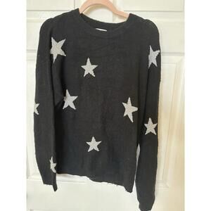 Caslon Star Knit Sweater Women's Size Medium Black White
